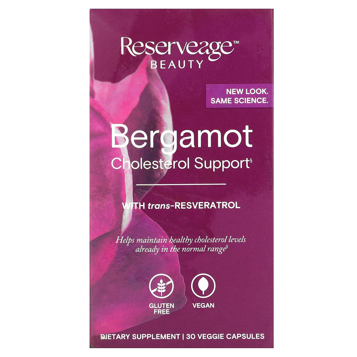 Reserveage Beauty, Bergamot Cholesterol Support, 30 Veggie Capsules - Image 1