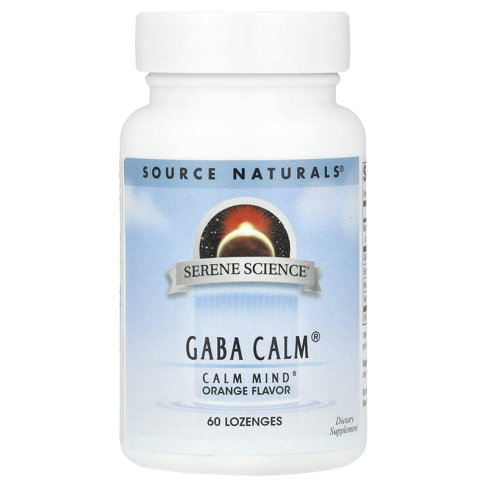 Source Naturals, Serene Science®, GABA Calm®, Orange, 60 Lozenges - Image 1