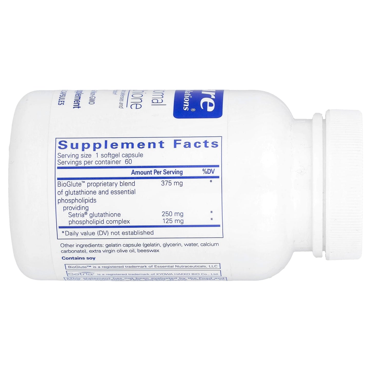 Pure Encapsulations, Liposomal Glutathione, 60 Softgel Capsules (375 mg per Softgel) - Image 2