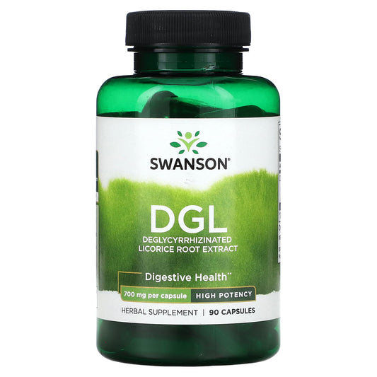 Swanson, DGL, High Potency, 700 mg, 90 Capsules - Image 1