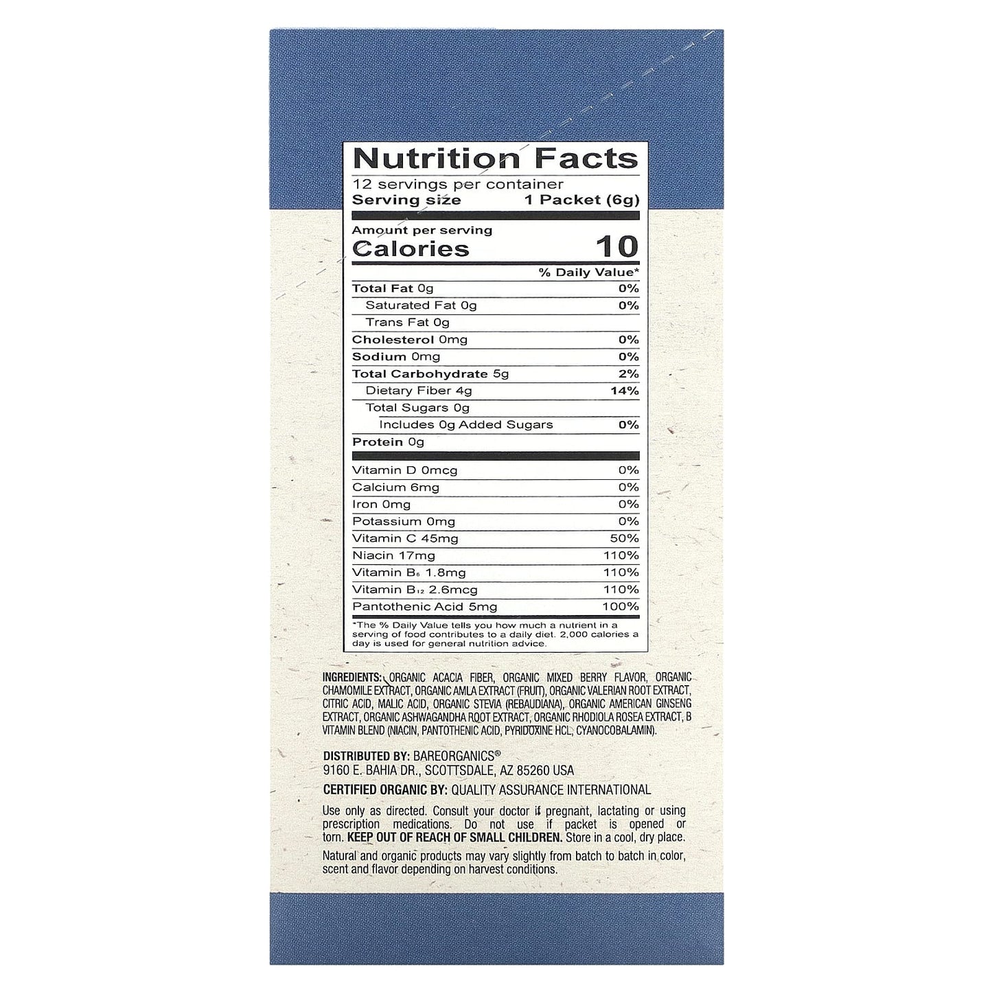 Sleep Better with BareOrganics Organic Mixed Berry Superfood Water Enhancer - Image 2