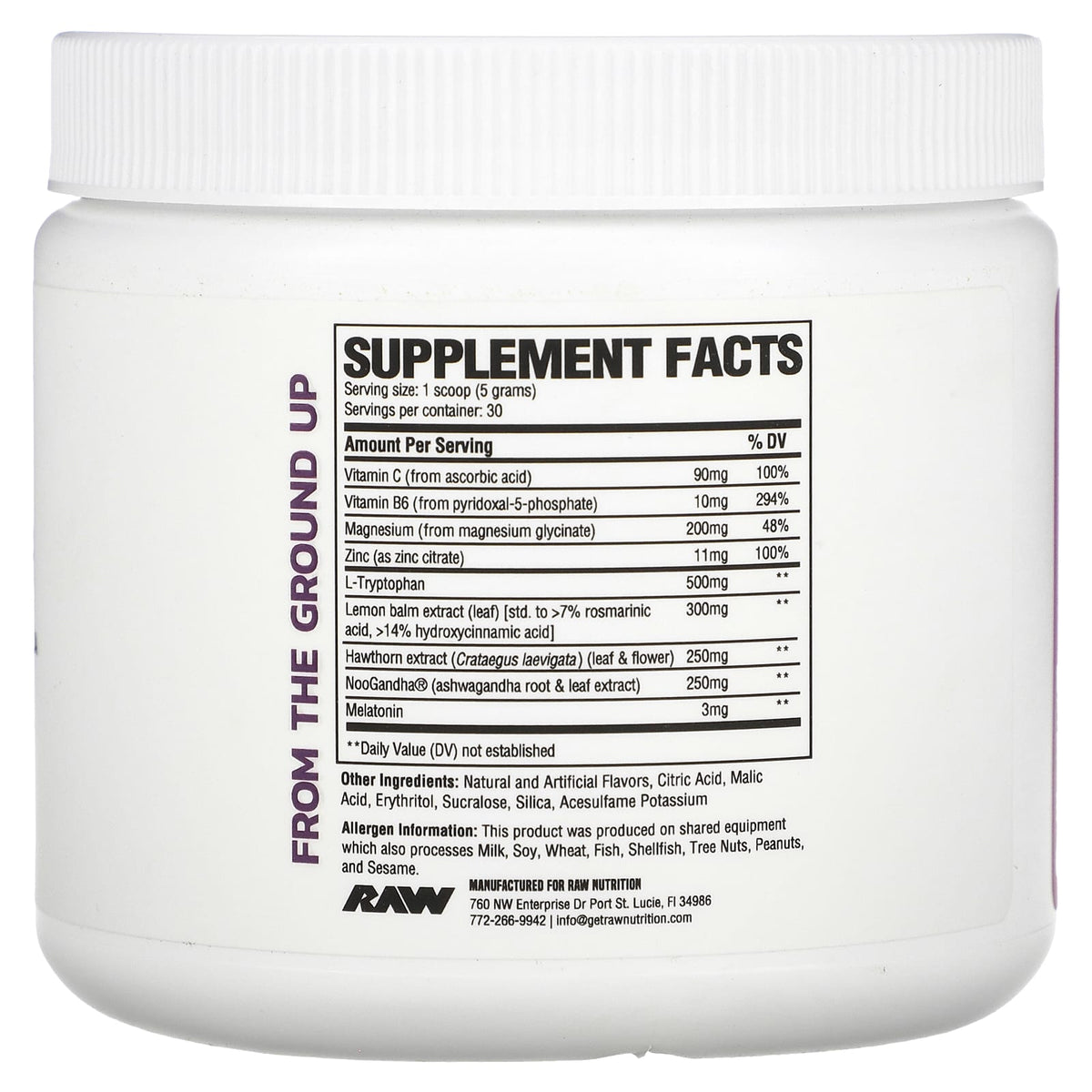 Raw Nutrition, Sleep, Mixed Berry, 5.29 oz (150 g) - Image 2
