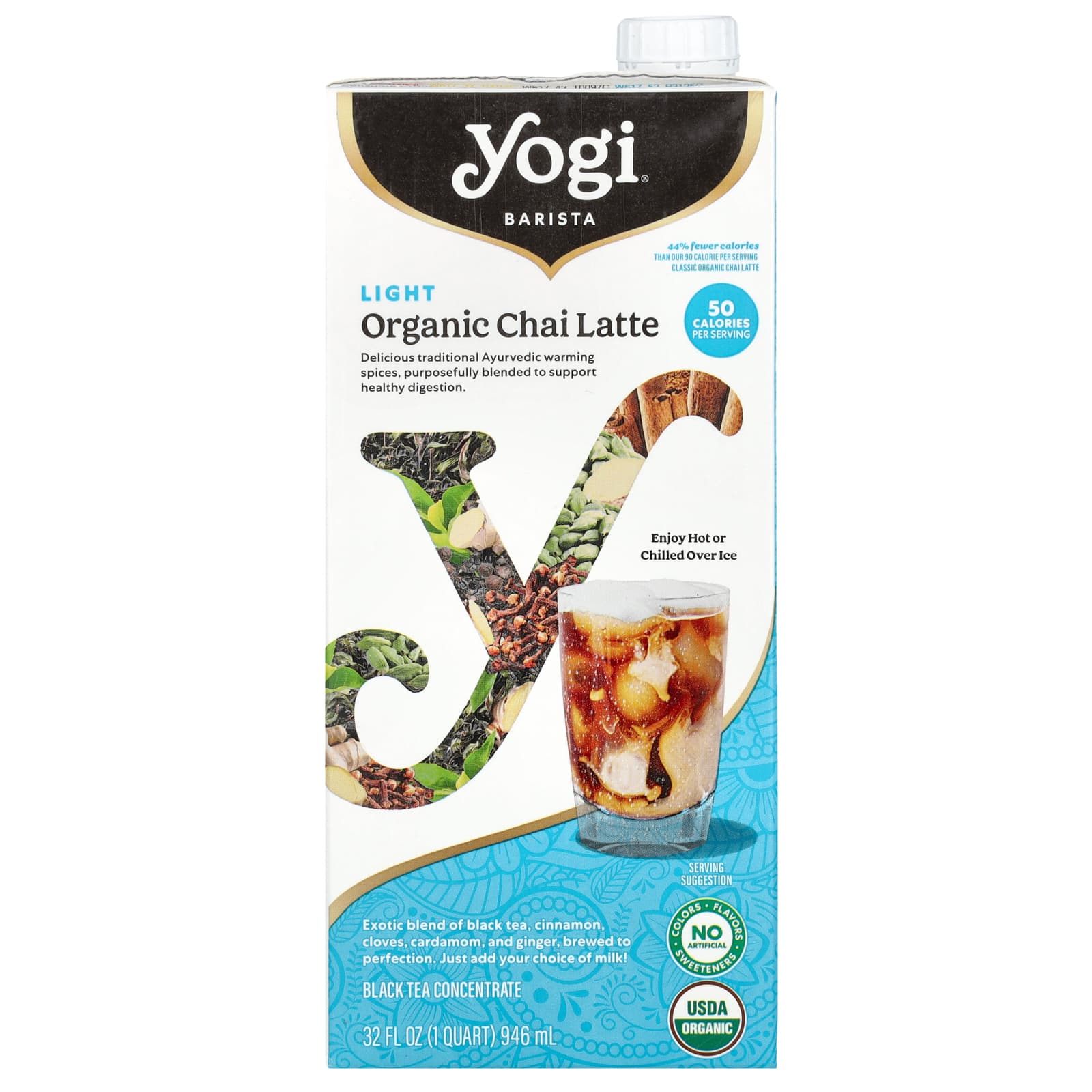 Yogi Tea, Barista, Organic Chai Latte, Black Tea Concentrate, Light, 32 fl oz (946 ml) - Image 1