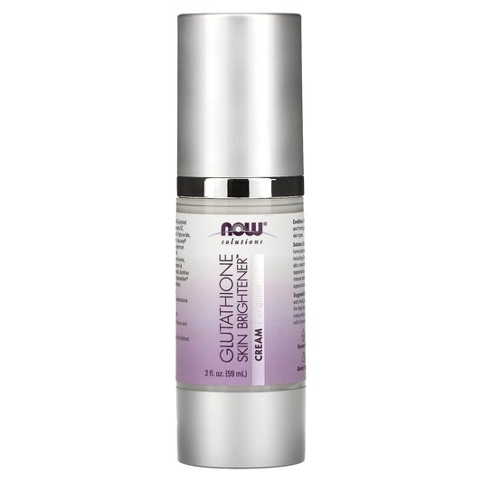 NOW Foods, Solutions, Glutathione Skin Brightener Cream, 2 fl oz (59 ml) - Image 1