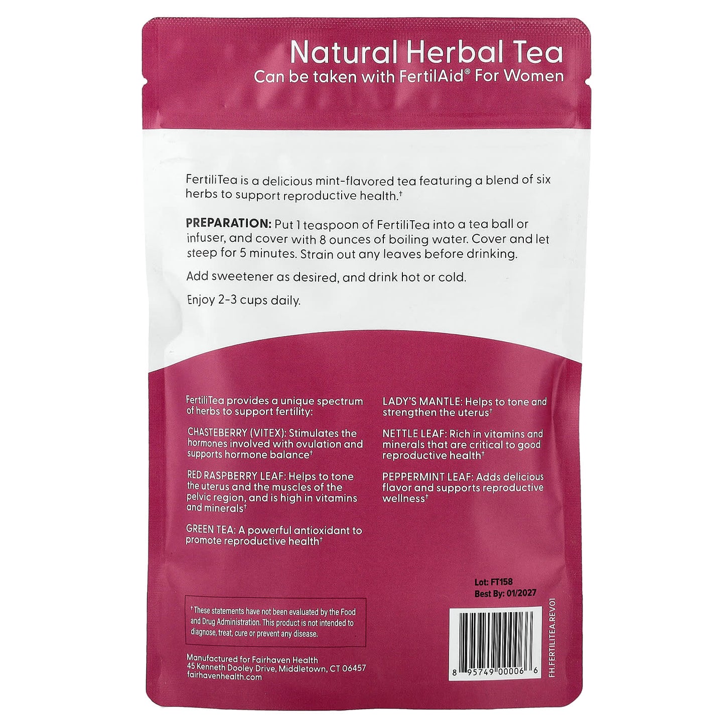 Fairhaven Health FertiliTea - Preconception Herbal Tea for Women - Image 2