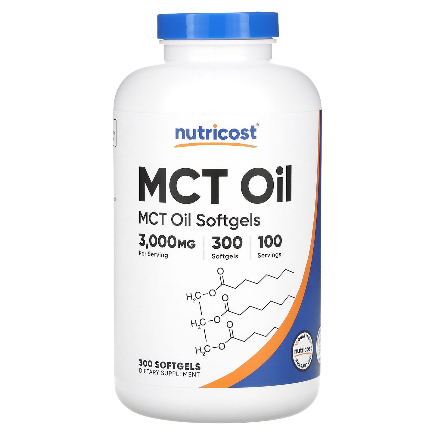 Nutricost, MCT Oil, 300 Softgels (1,000 mg per Softgel) - Image 1