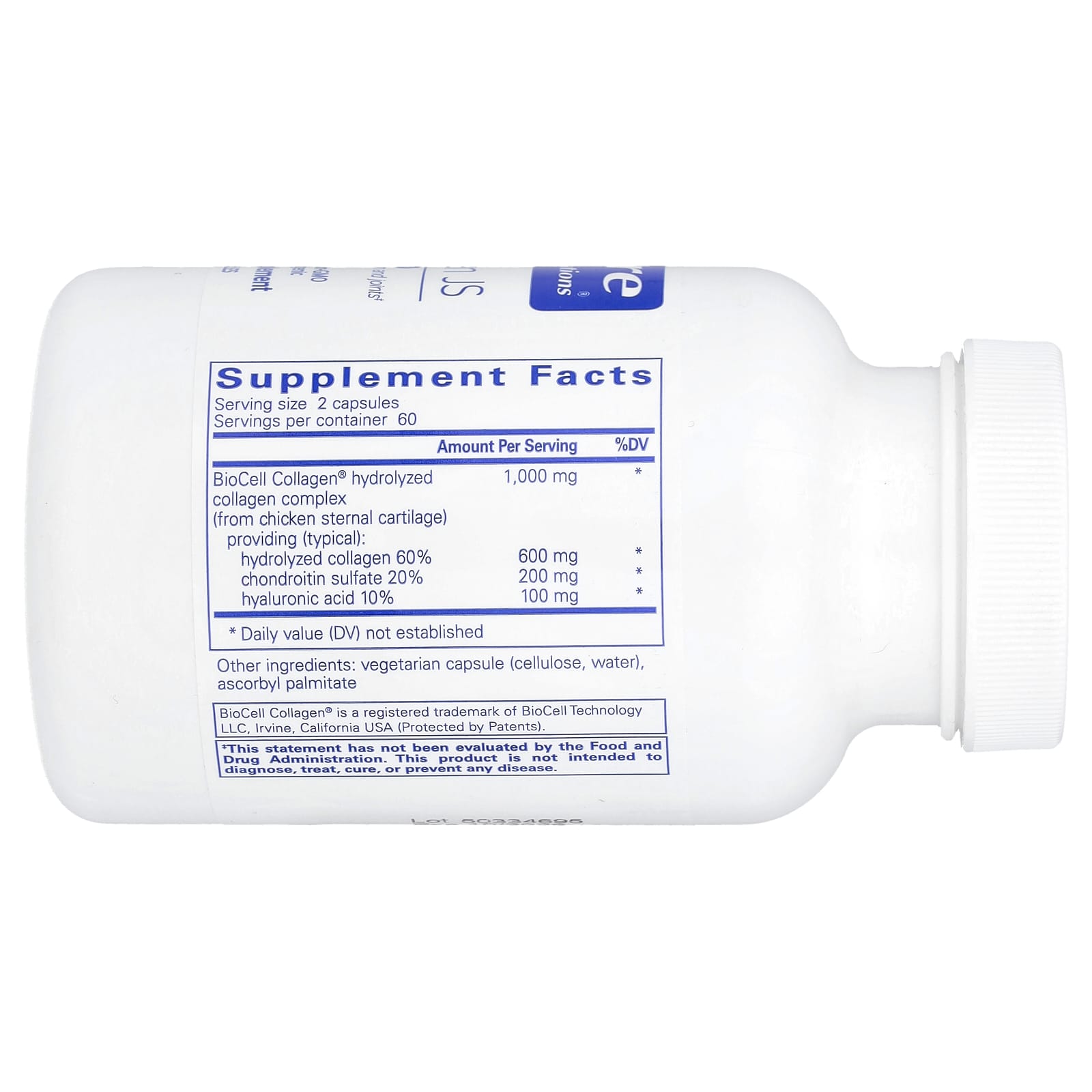 Pure Encapsulations, Collagen JS, 120 Capsules (500 mg per Capsule) - Image 2
