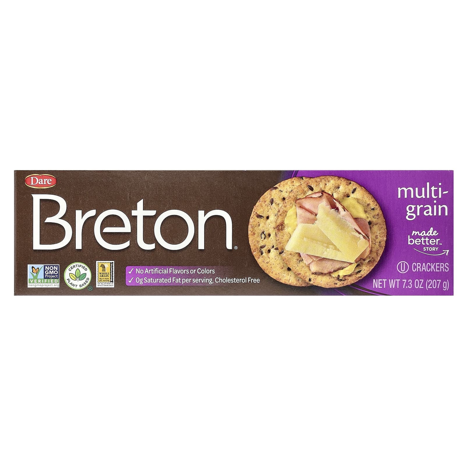 Delicious Multi-Grain Crackers by Breton Original, 7.3 oz - Image 1