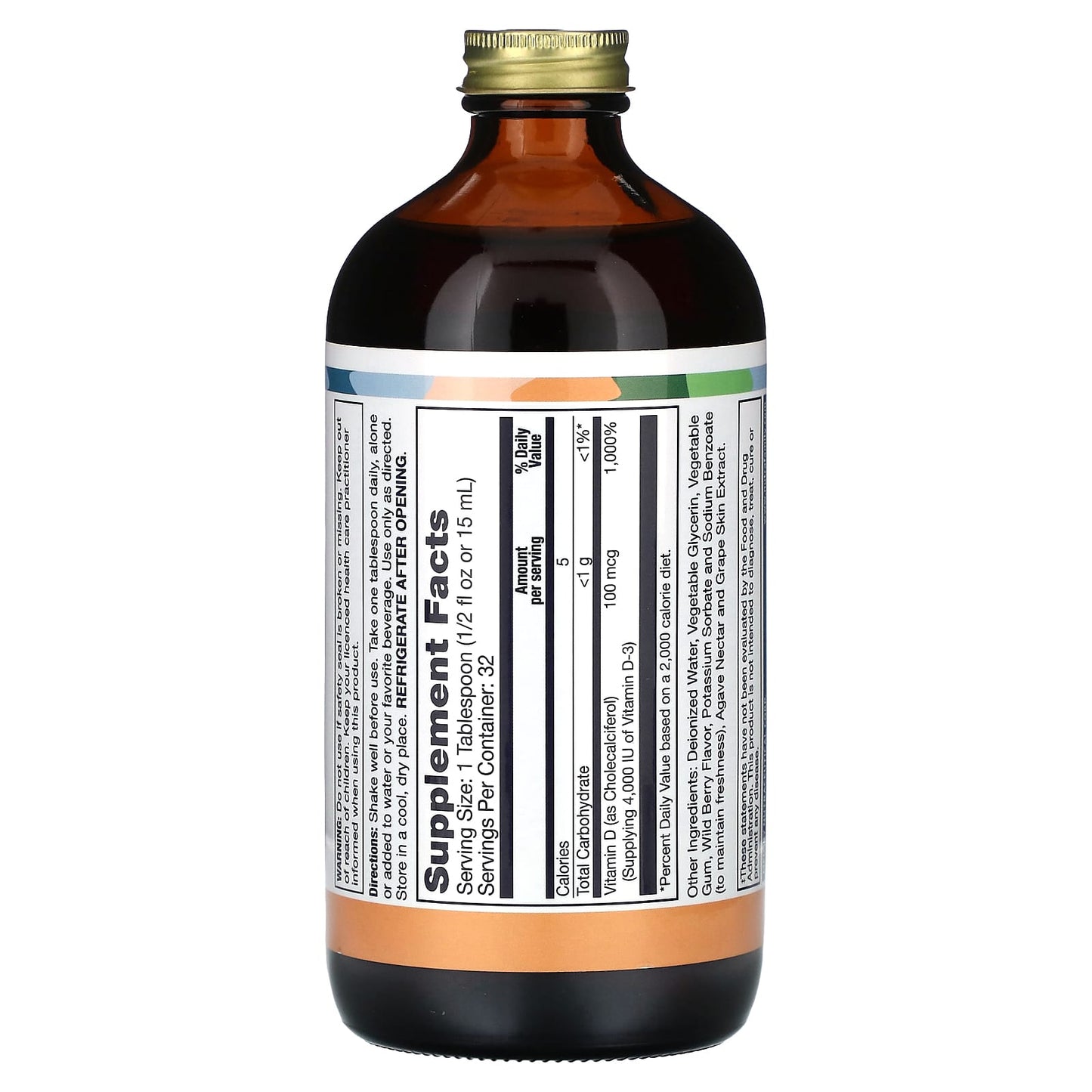 LifeTime Vitamins, Liquid D3, High Potency, Wild Berry, 100 mcg (4,000 IU), 16 fl oz (480 ml) - Image 2