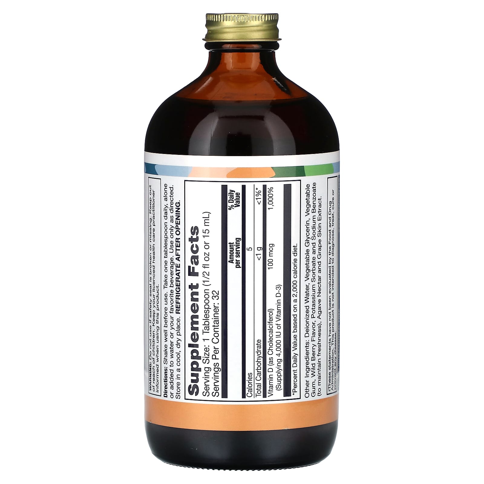 LifeTime Vitamins, Liquid D3, High Potency, Wild Berry, 100 mcg (4,000 IU), 16 fl oz (480 ml) - Image 2