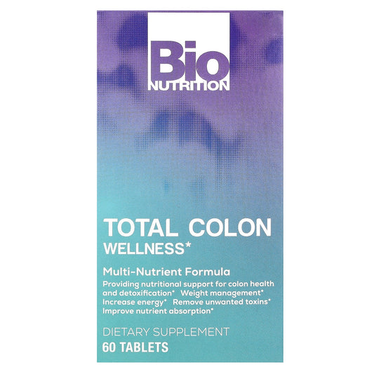 Total Colon Wellness Detox & Energy Support 60 Tablets - Bio Nutrition - Image 1