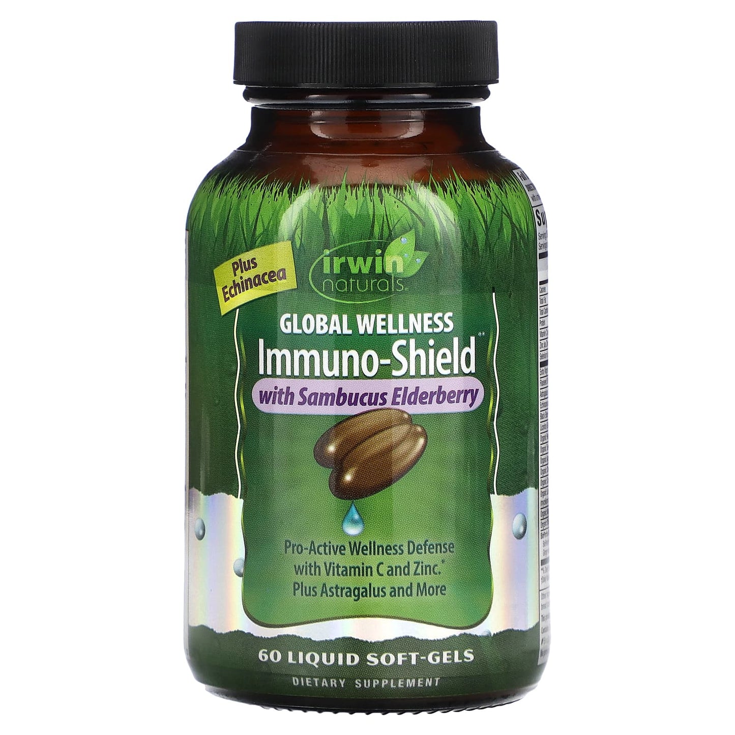 Irwin Naturals Global Wellness Immuno-Shield with Sambucus Elderberry & Herbs - Image 1