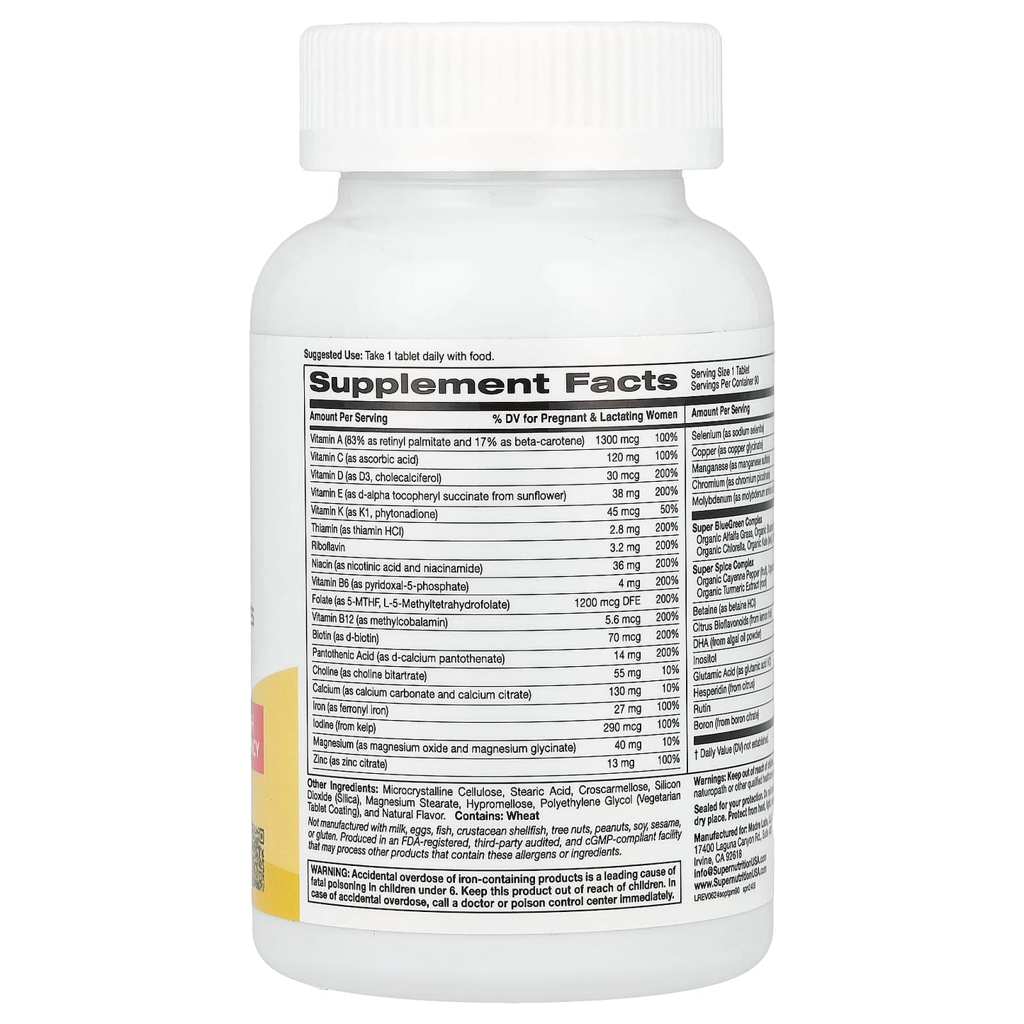 Prenatal Multivitamin with Super Greens & Spices for a Healthy Pregnancy - Image 2