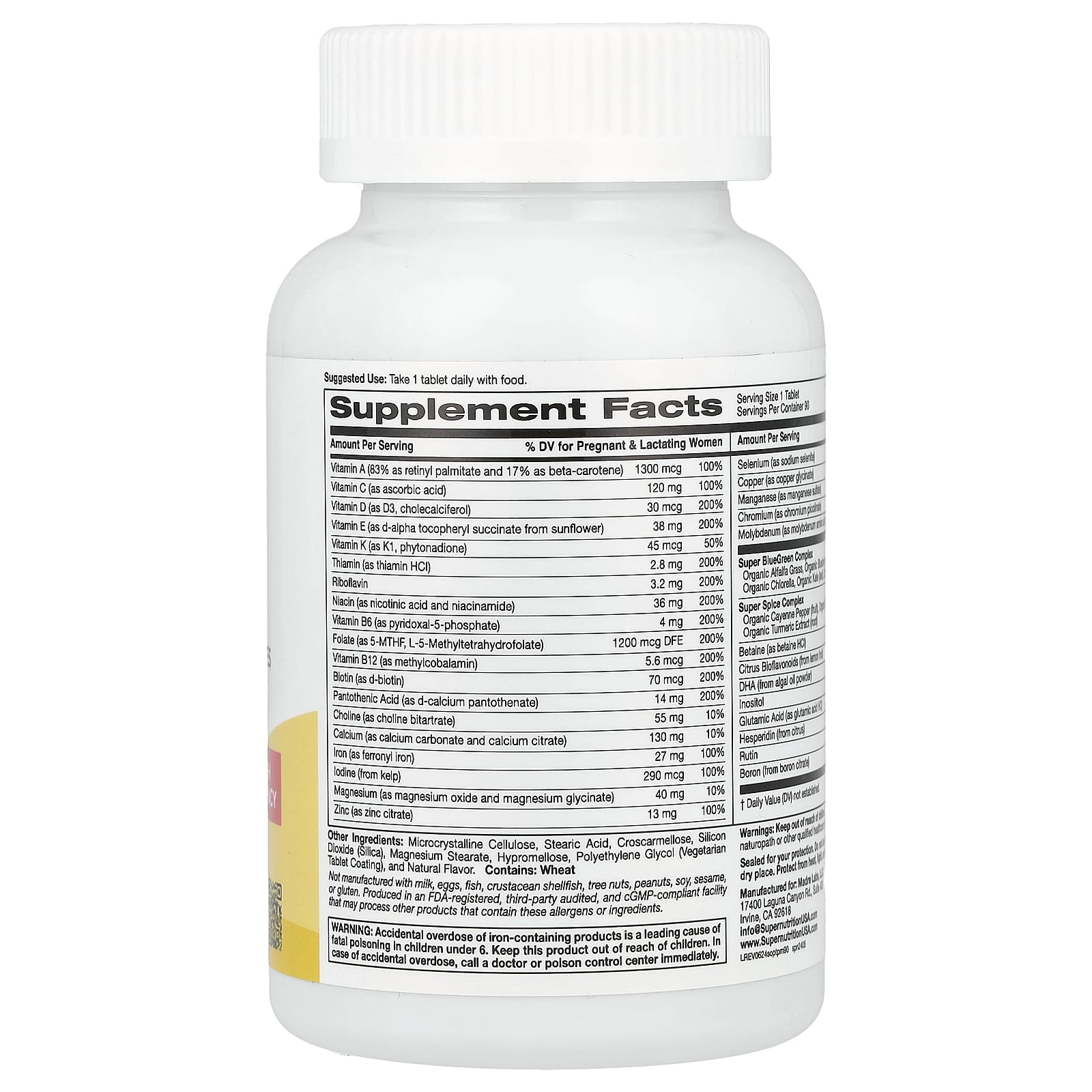 Prenatal Multivitamin with Super Greens & Spices for a Healthy Pregnancy - Image 2