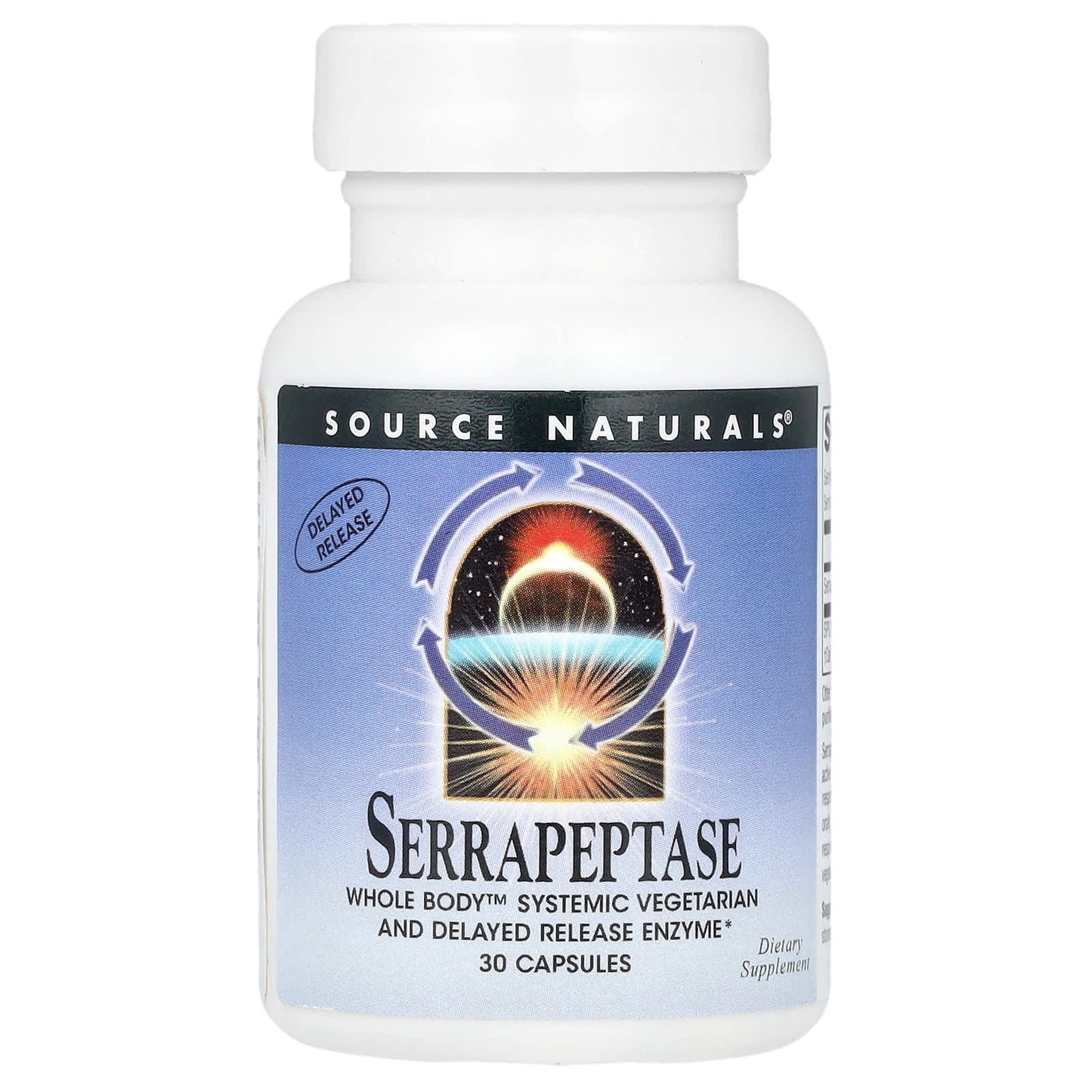 Source Naturals, Serrapeptase, 30 Capsules (60,000 SPU Per Capsule) - Image 1
