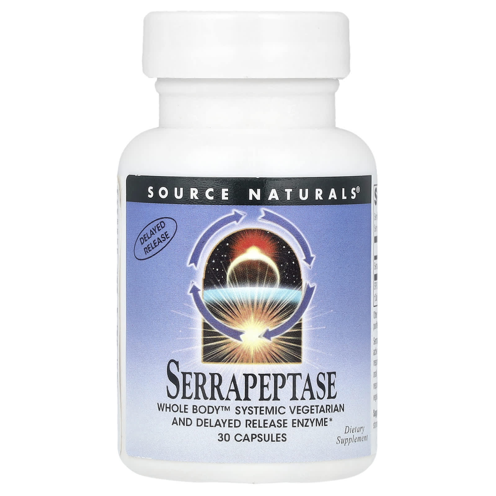 Source Naturals, Serrapeptase, 30 Capsules (60,000 SPU Per Capsule) - Image 1