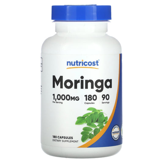 Nutricost, Moringa, 180 Capsules (500 mg per Capsule) - Image 1