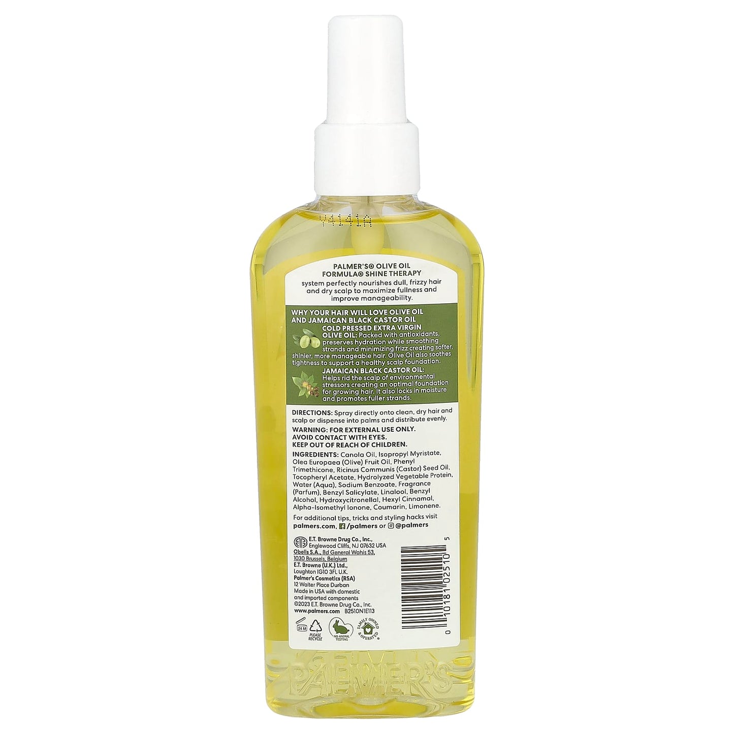 Palmer's, Olive Oil Formula® with Vitamin E, Conditioning Hair & Scalp Oil, Shine Therapy, 5.1 fl oz (150 ml) - Image 2