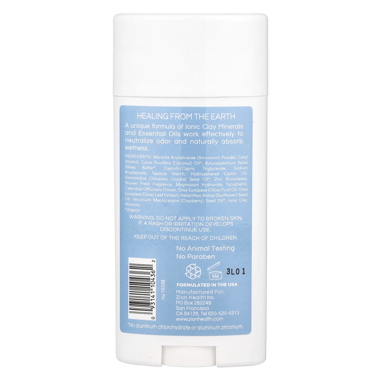 Zion Health, Bold, ClayDry Deodorant, Shower Fresh, 2.8 oz (80 g) - Image 2