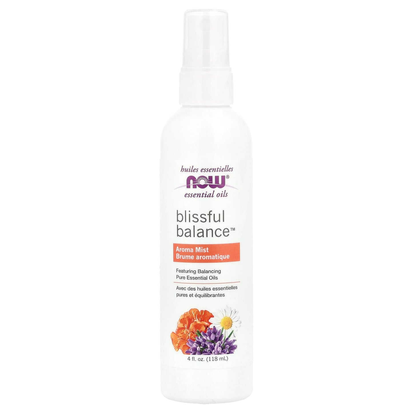 NOW Foods, Essential Oils, Blissful Balance™ Aroma Mist, 4 fl oz (118 ml) - Image 1