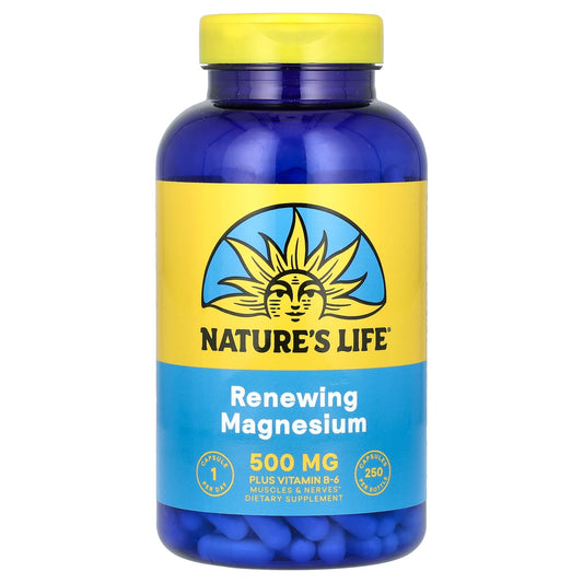 Nature's Life, Renewing Magnesium, 500 mg, 250 Capsules - Image 1