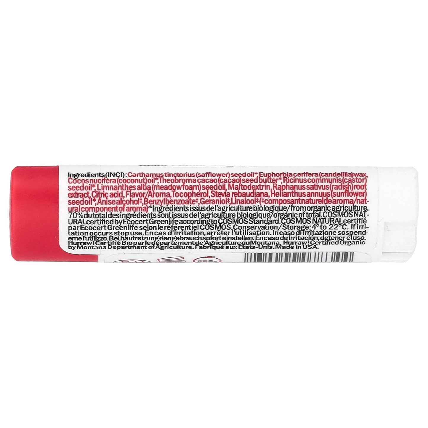Organic Plant-Based Lip Color by Hurraw! Balm - Natural Lipstick - Image 2