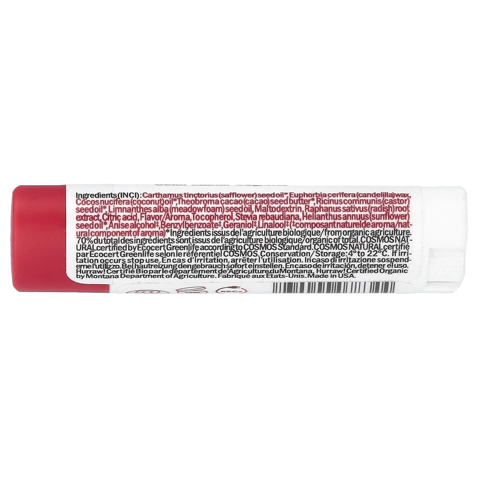 Organic Plant-Based Lip Color by Hurraw! Balm - Natural Lipstick - Image 2
