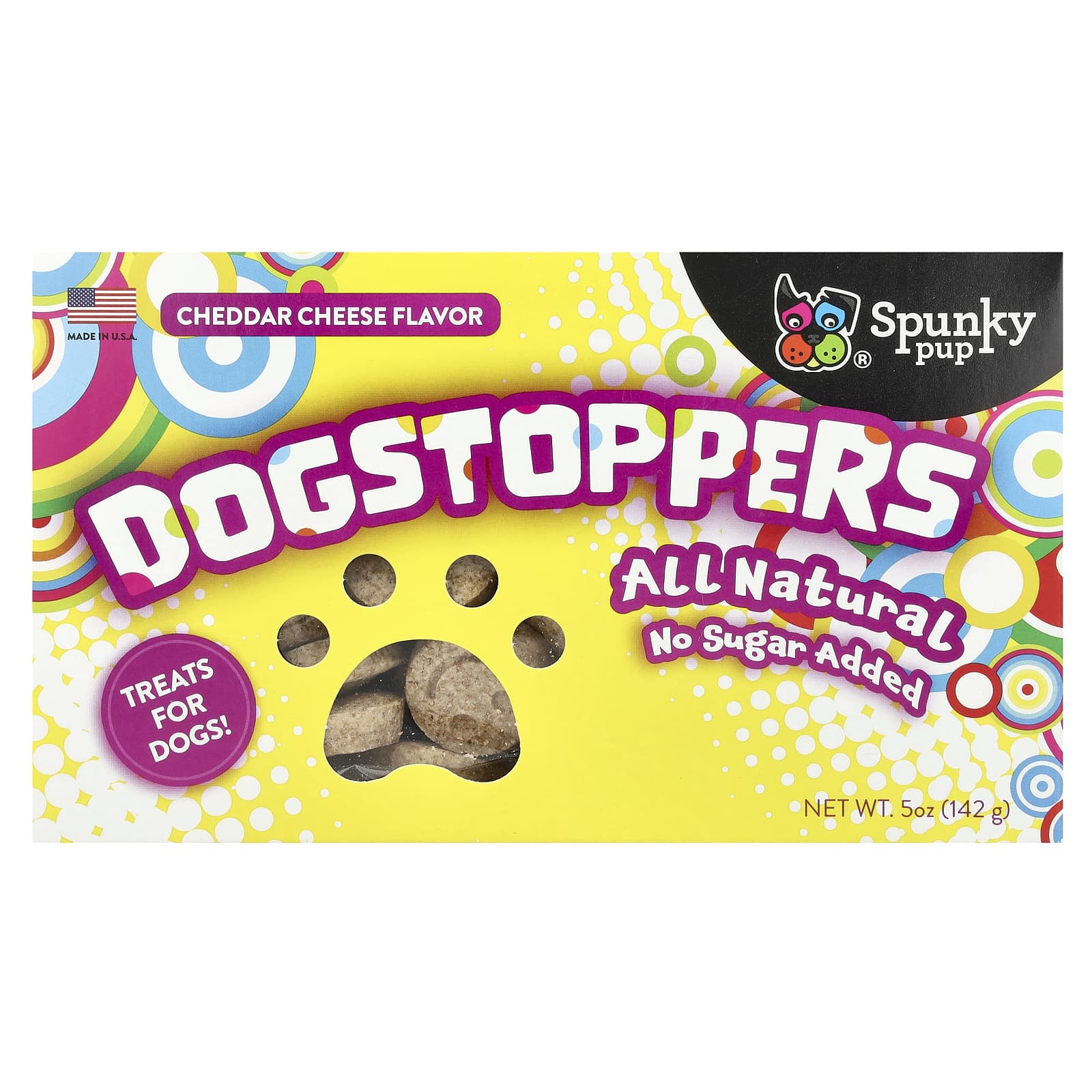 Spunky Pup, Dogstoppers, Treats For Dogs, Cheddar Cheese, 5 oz (142 g) - Image 1