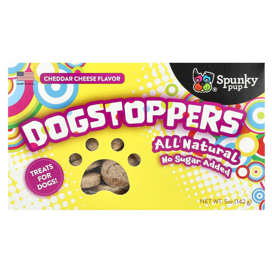 Spunky Pup, Dogstoppers, Treats For Dogs, Cheddar Cheese, 5 oz (142 g) - Image 1