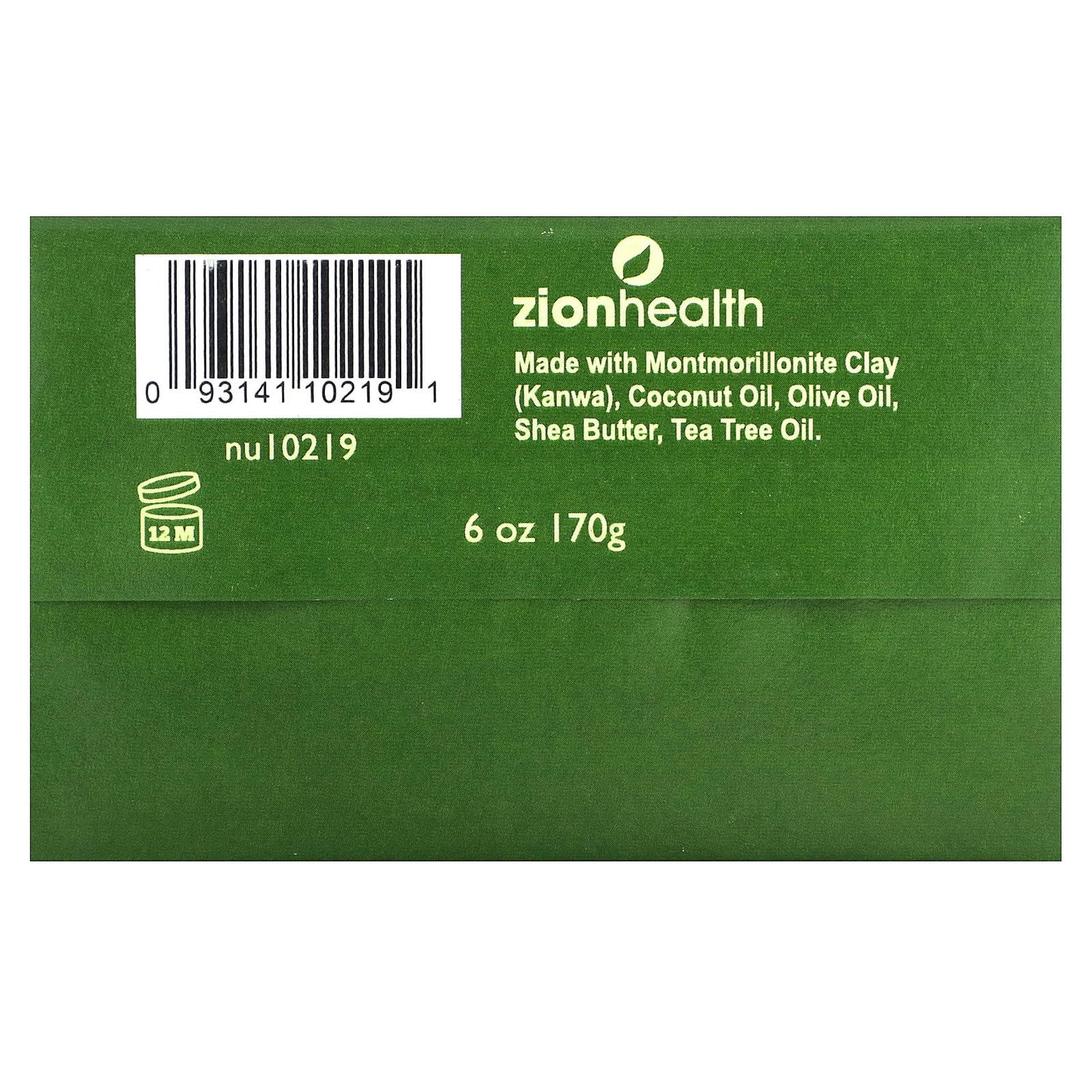 Zion Health, Ancient Clay Bar Soap with Tea Tree Oil, Fragrance Free, 6 oz (170 g) - Image 2