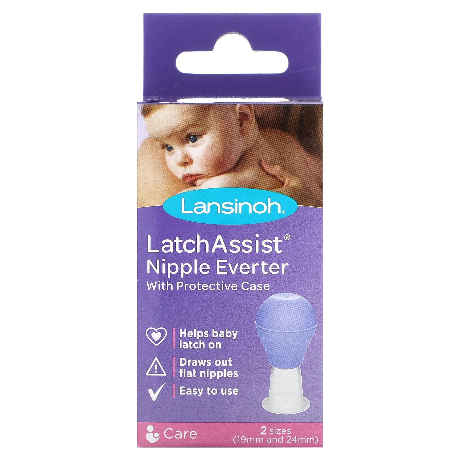 Lansinoh, Latch Assist Nipple Everter with Protective Case, 1 Count - Image 1