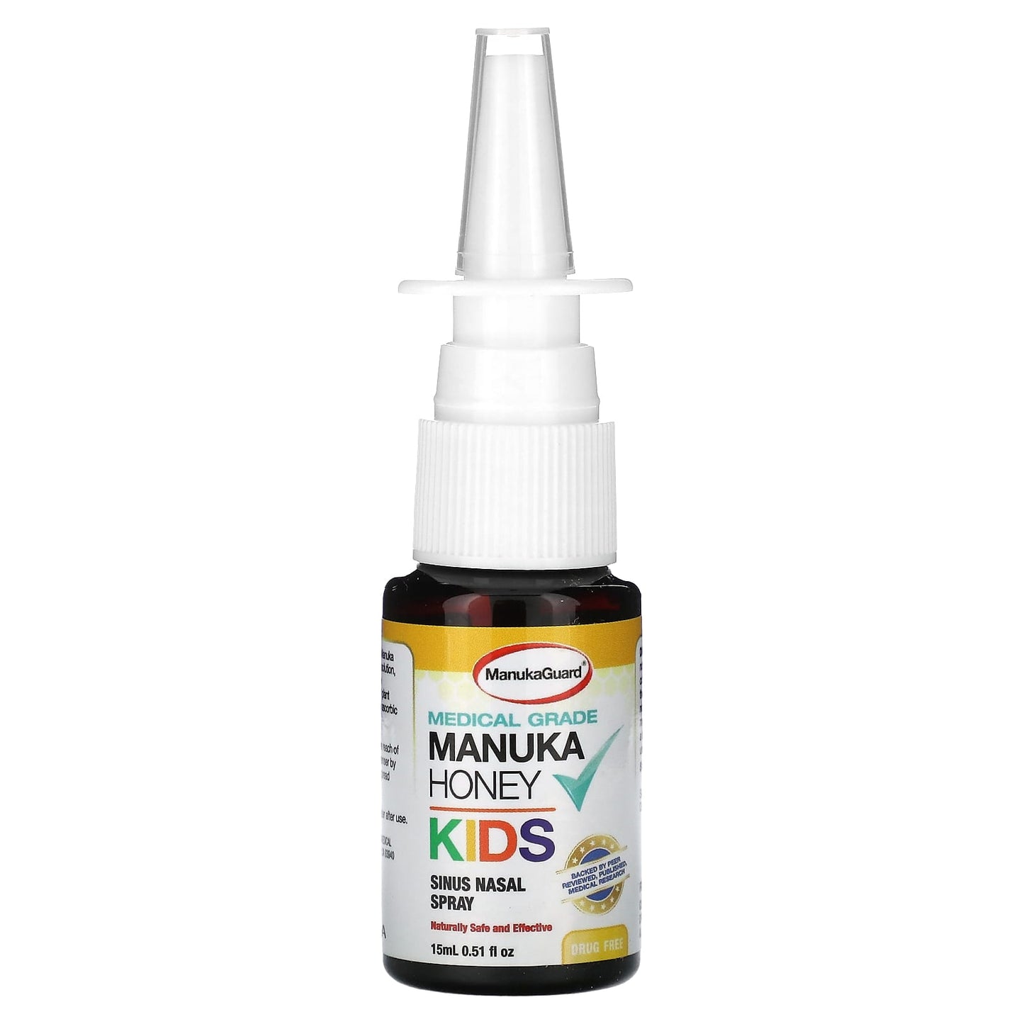 ManukaGuard, Kids, Medical Grade Manuka Honey, Sinus Nasal Spray, Alcohol Free, 0.51 fl oz (15 ml) - Image 1