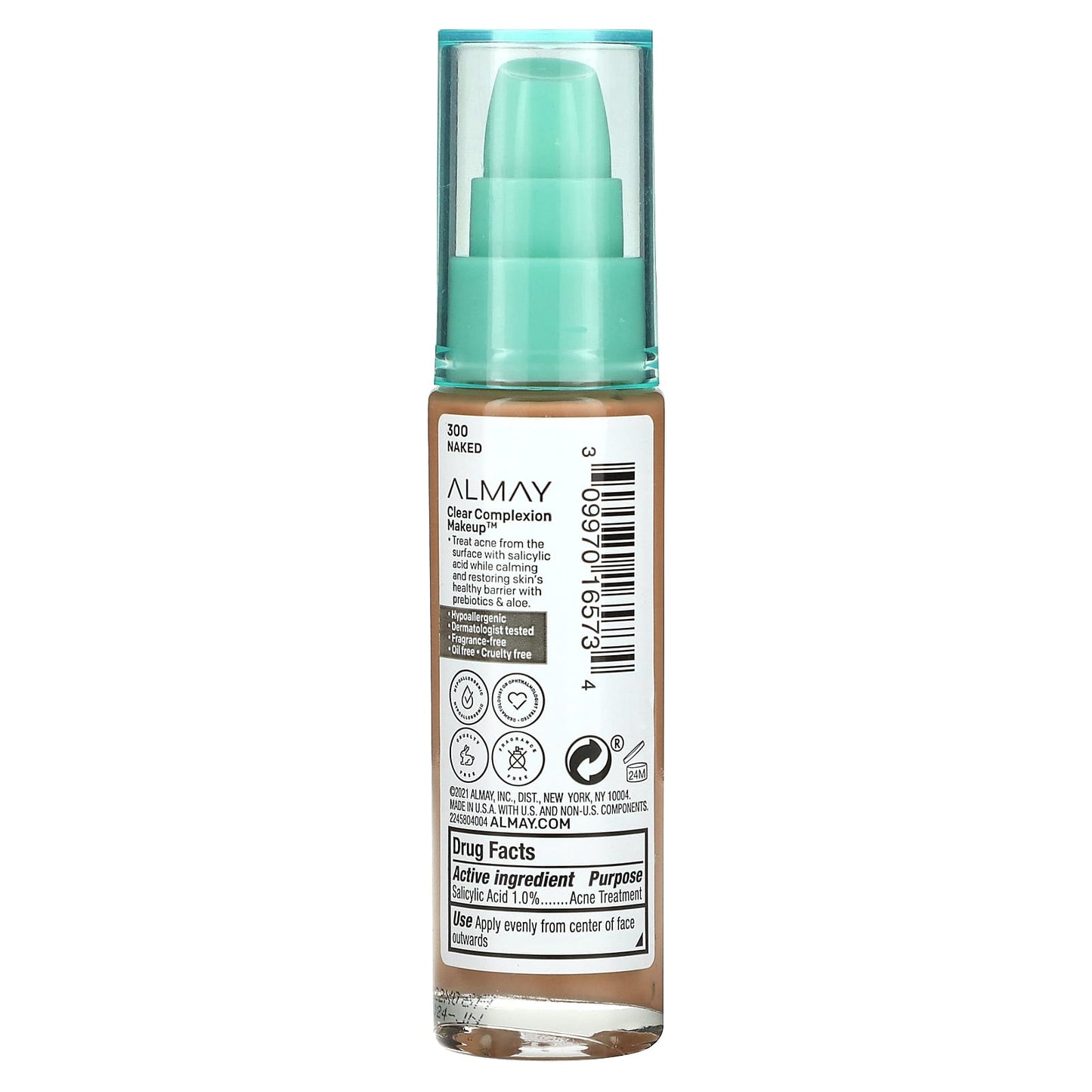 Almay Clear Complexion Makeup, 1 fl oz, Salicylic Acid Acne Treatment - Image 2