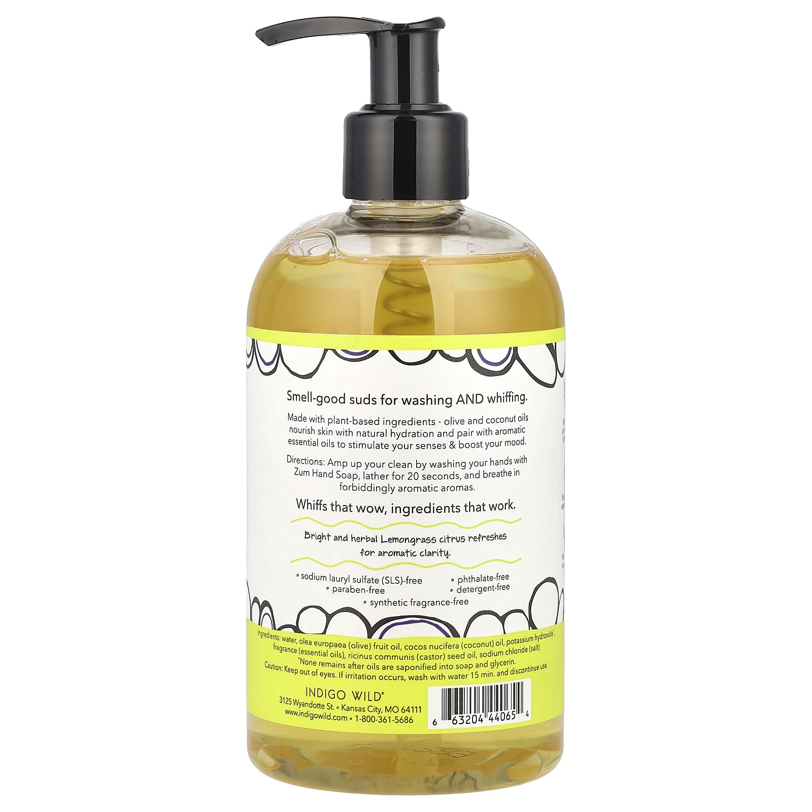 ZUM, Hand Soap, Lemongrass, 12 fl oz (354 ml) - Image 2