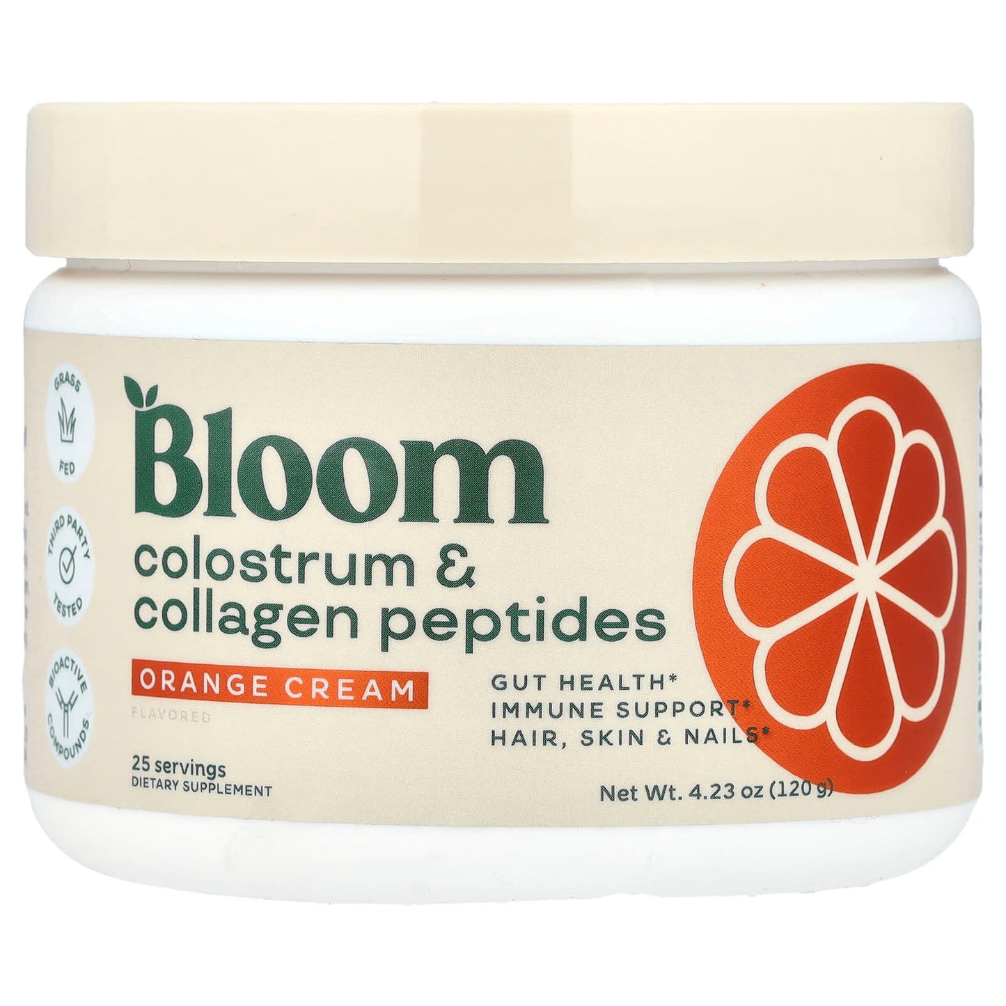 Boost Gut Health & Immunity with Bloom's Orange Cream Colostrum & Collagen Peptides - Image 1
