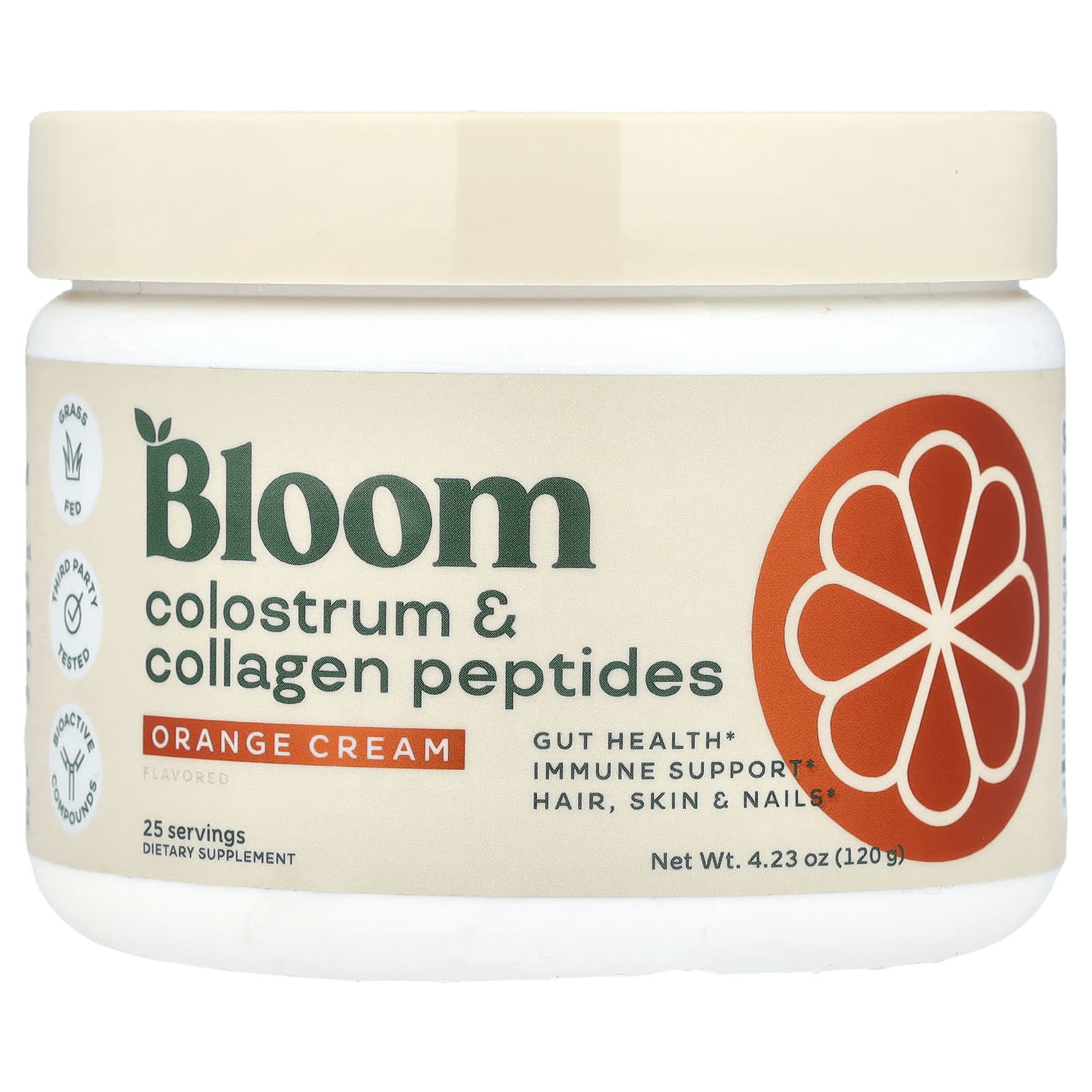 Boost Gut Health & Immunity with Bloom's Orange Cream Colostrum & Collagen Peptides - Image 1