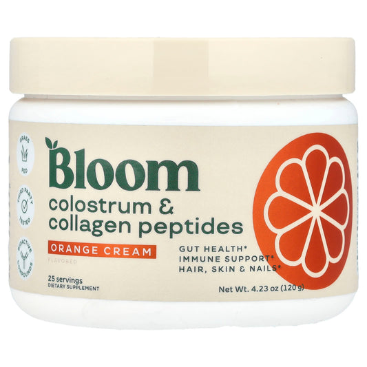 Boost Gut Health & Immunity with Bloom's Orange Cream Colostrum & Collagen Peptides - Image 1