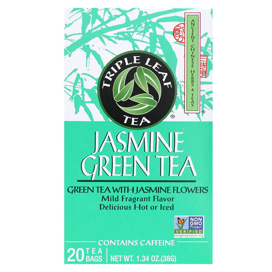 Triple Leaf Tea, Jasmine Green Tea , 20 Tea Bags, 1.34 oz (38 g) - Image 1