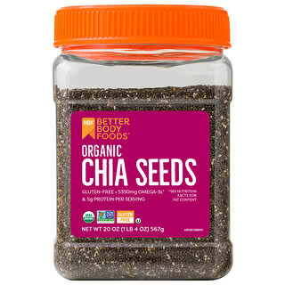 Organic Chia Seeds by BetterBody Foods - 20 oz (567g)