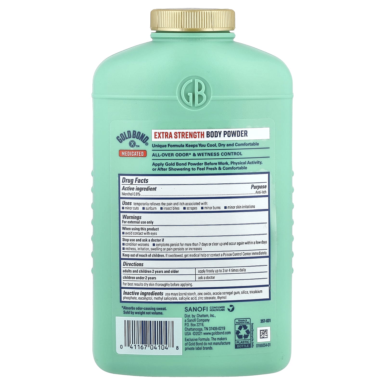 Gold Bond Extra Strength Medicated Body Powder, 10 oz, Talc Free - Image 2