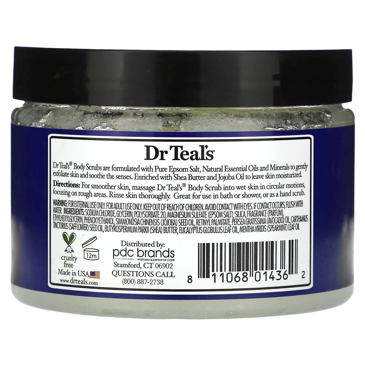 Dr. Teal's Epsom Salt Body Scrub, Eucalyptus & Spearmint - Soft & Smooth Skin - Image 2