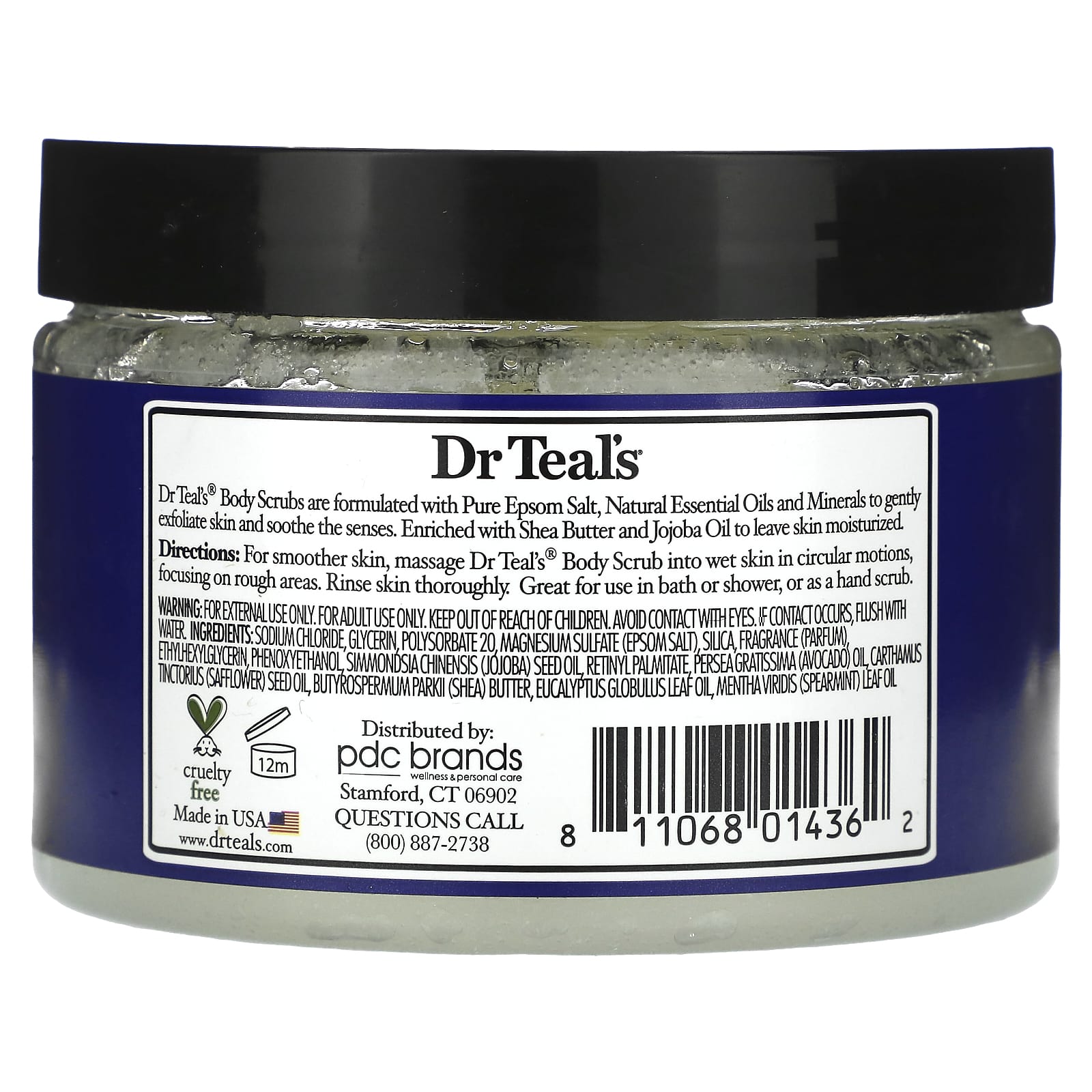 Dr. Teal's Epsom Salt Body Scrub, Eucalyptus & Spearmint - Soft & Smooth Skin - Image 2