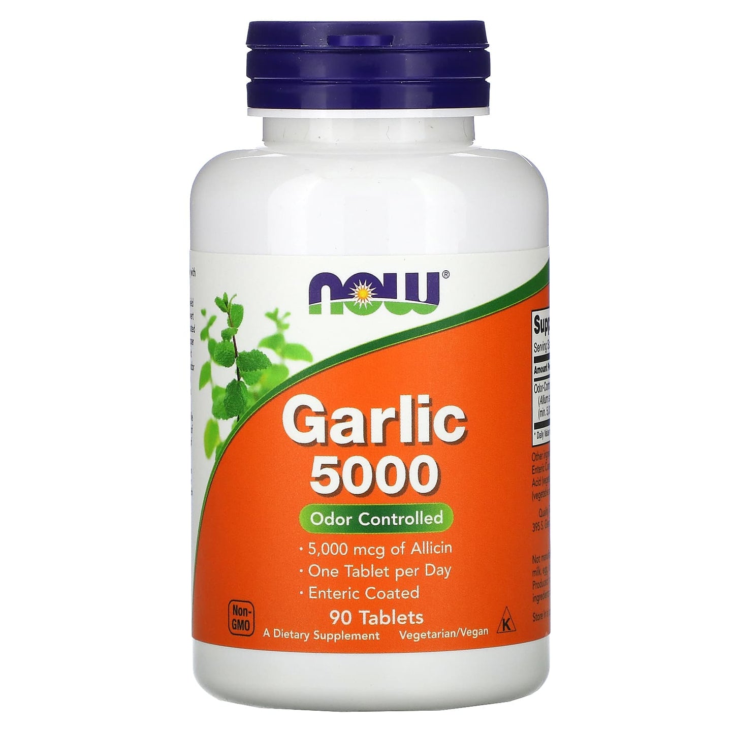NOW Foods, Garlic 5000, 500 mg, 90 Tablets - Image 1