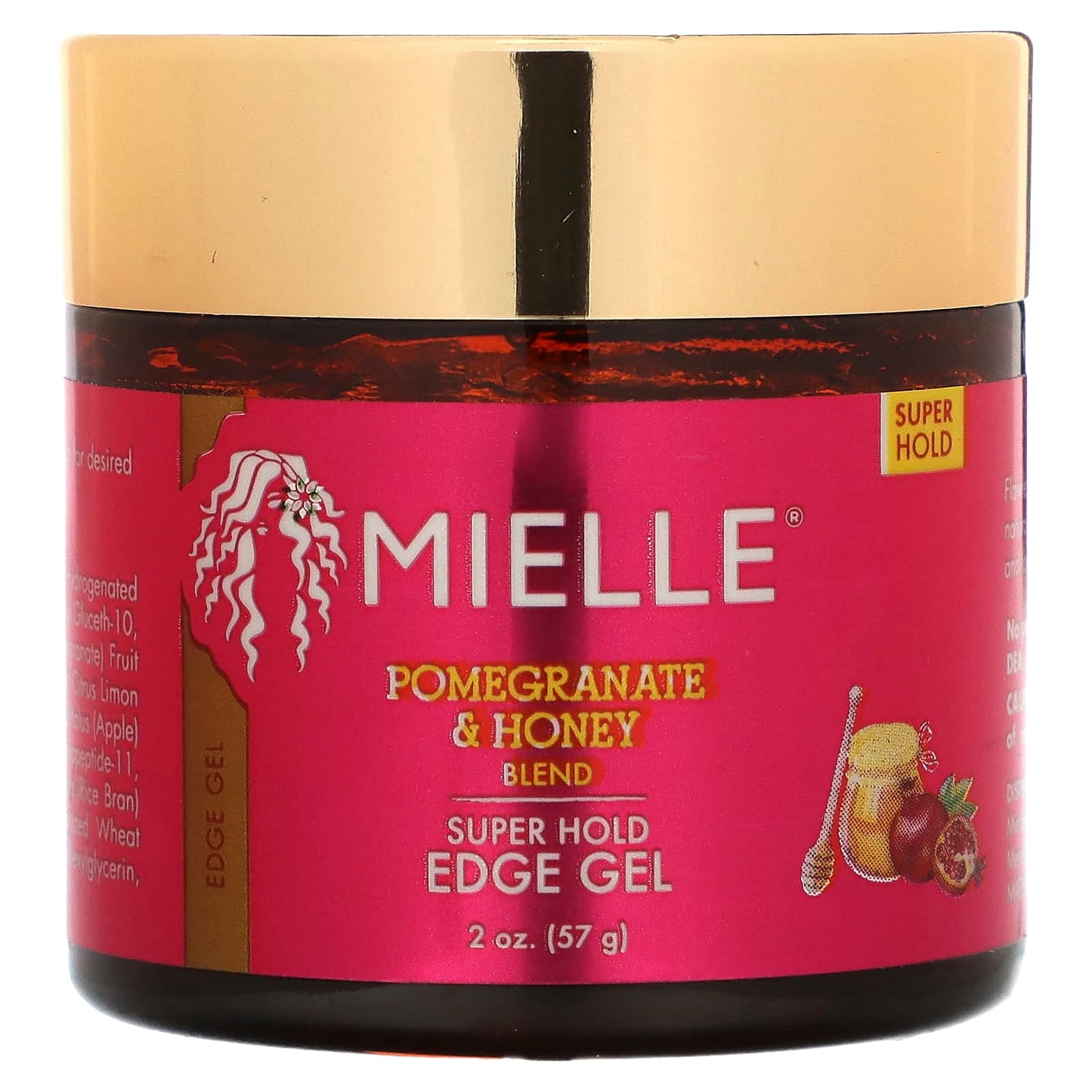 Mielle, Super Hold Edge Gel, Pomegranate & Honey Blend, 2 oz (57 g) - Image 1