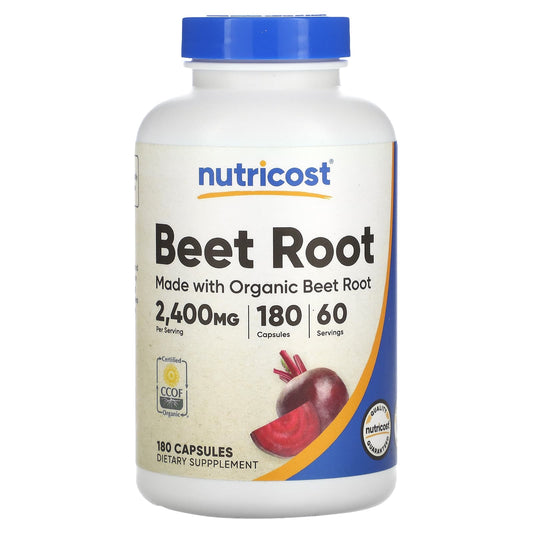 Nutricost, Beet Root, 180 Capsules (800 mg per Capsule) - Image 1
