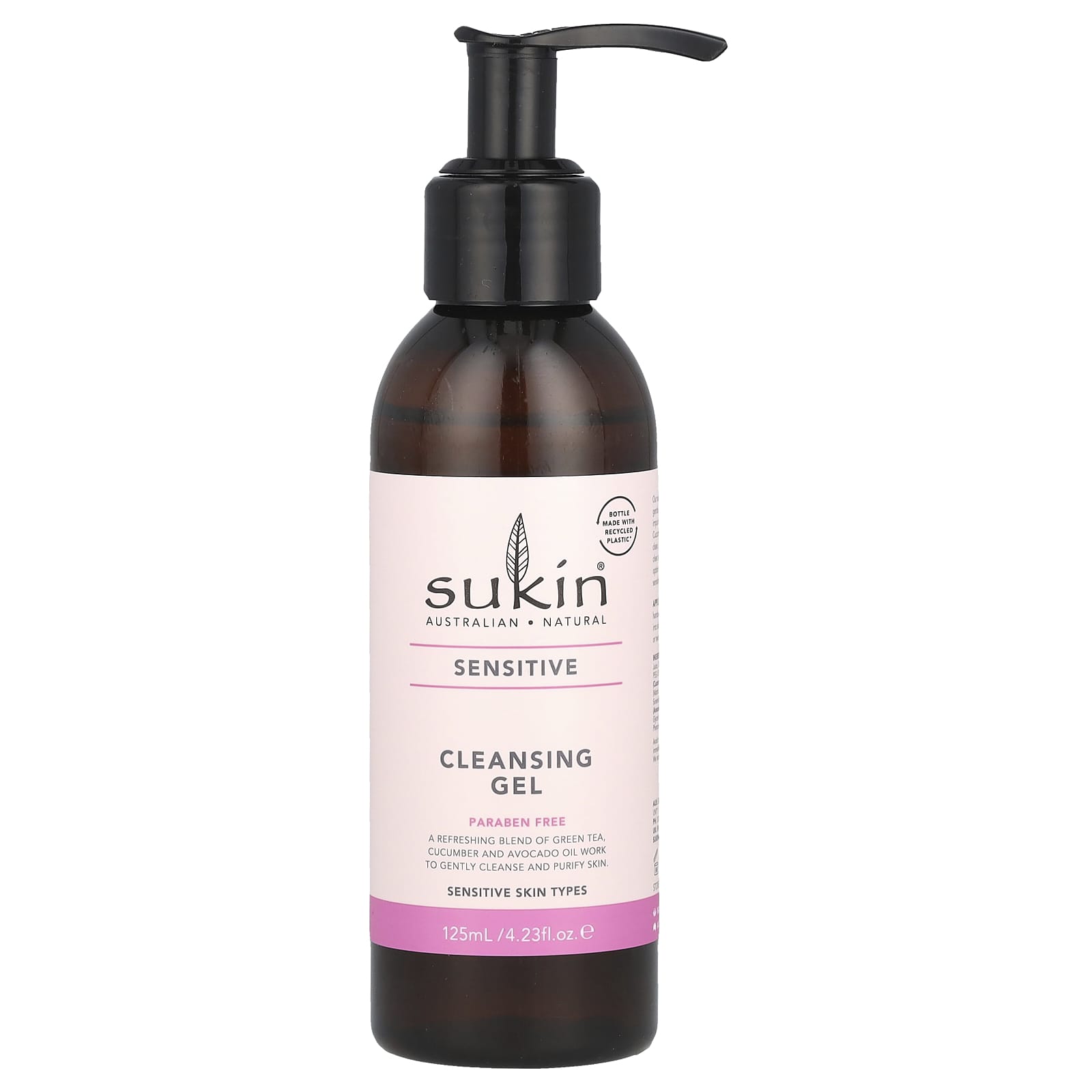 Sukin, Cleansing Gel, Sensitive, 4.23 fl oz (125 ml) - Image 1