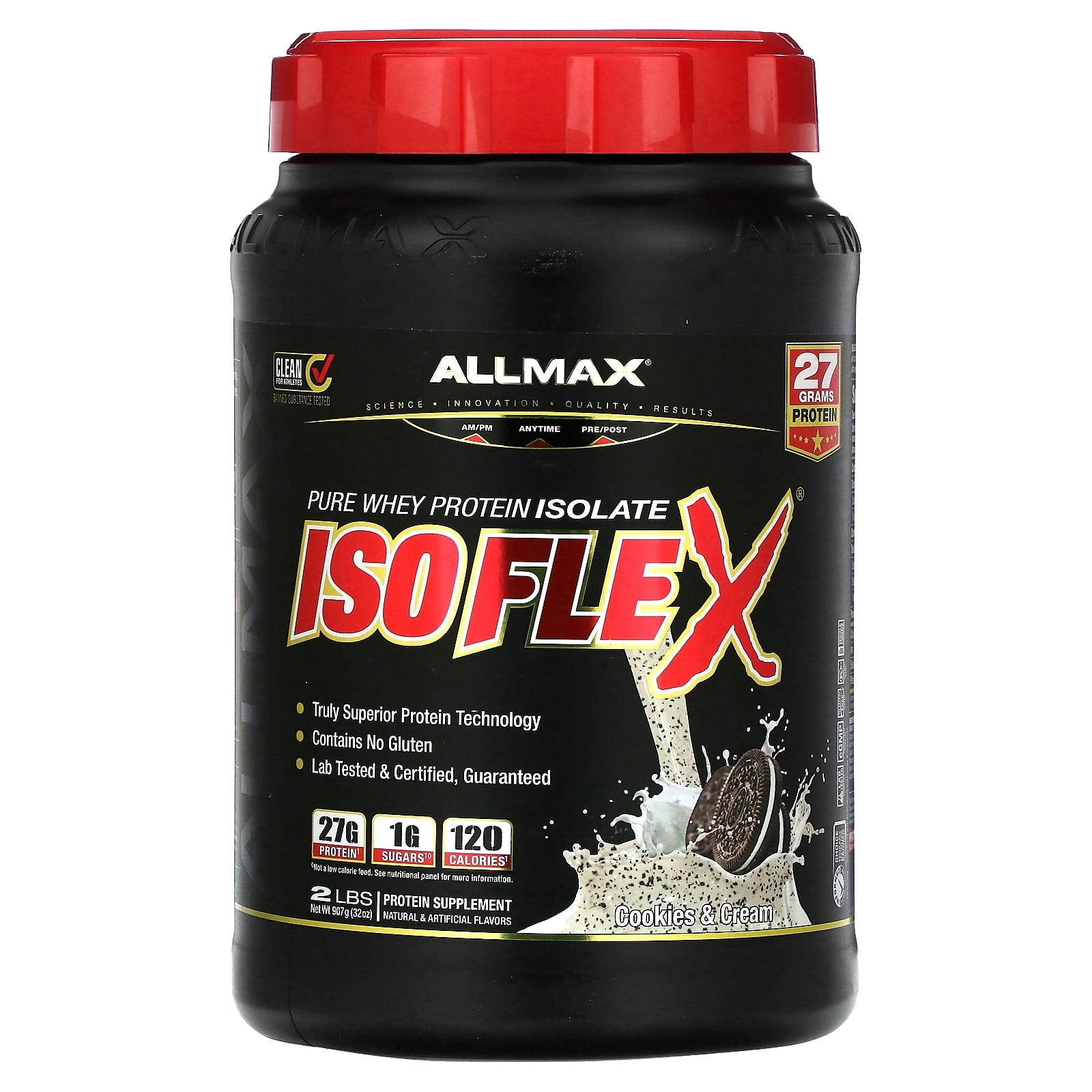 Cookies & Cream Whey Protein Isolate Powder - 2 lbs - Image 1