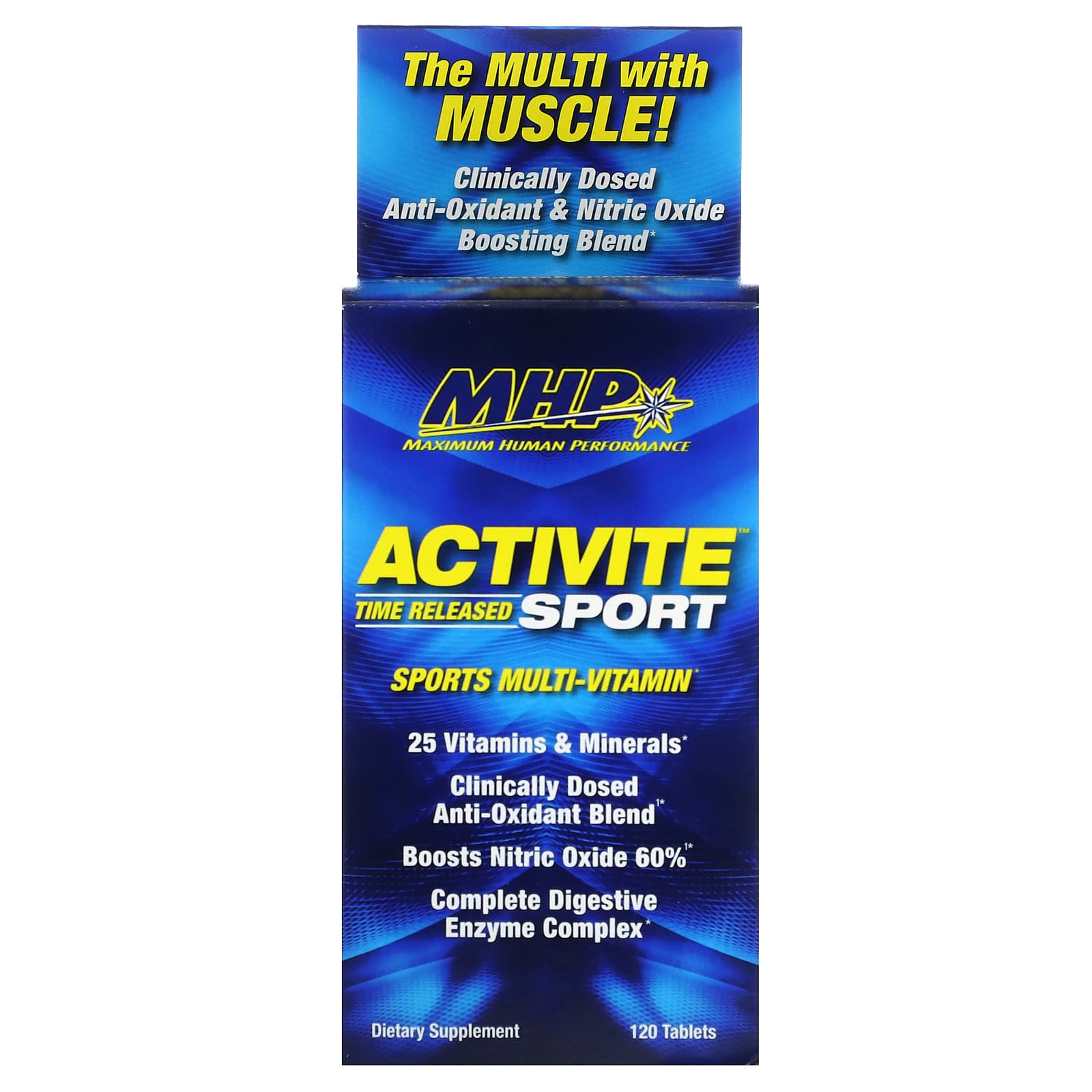 MHP, Activite Sport, Multi Vitamin, Time Released, 120 Tablets - Image 1