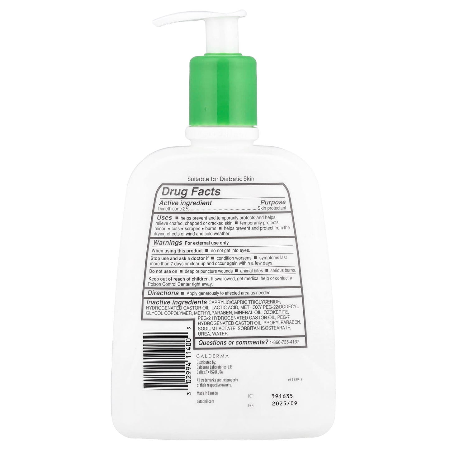 Cetaphil Cracked Skin Repair Lotion for Sensitive Skin, 16 fl oz - Image 2