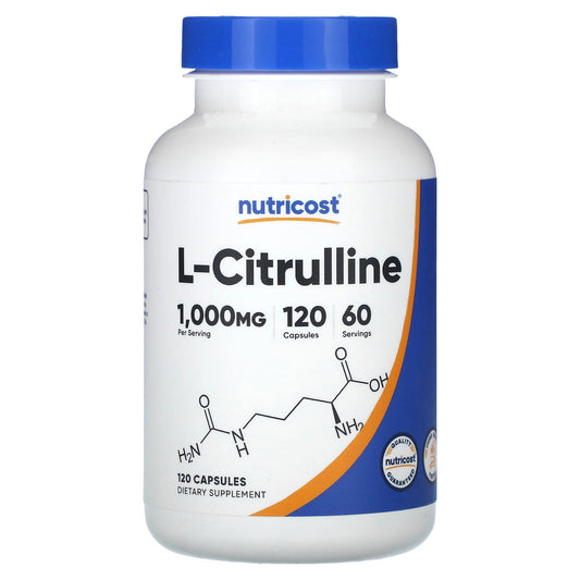Nutricost, L-Citrulline, 120 Capsules (500 mg per Capsule) - Image 1